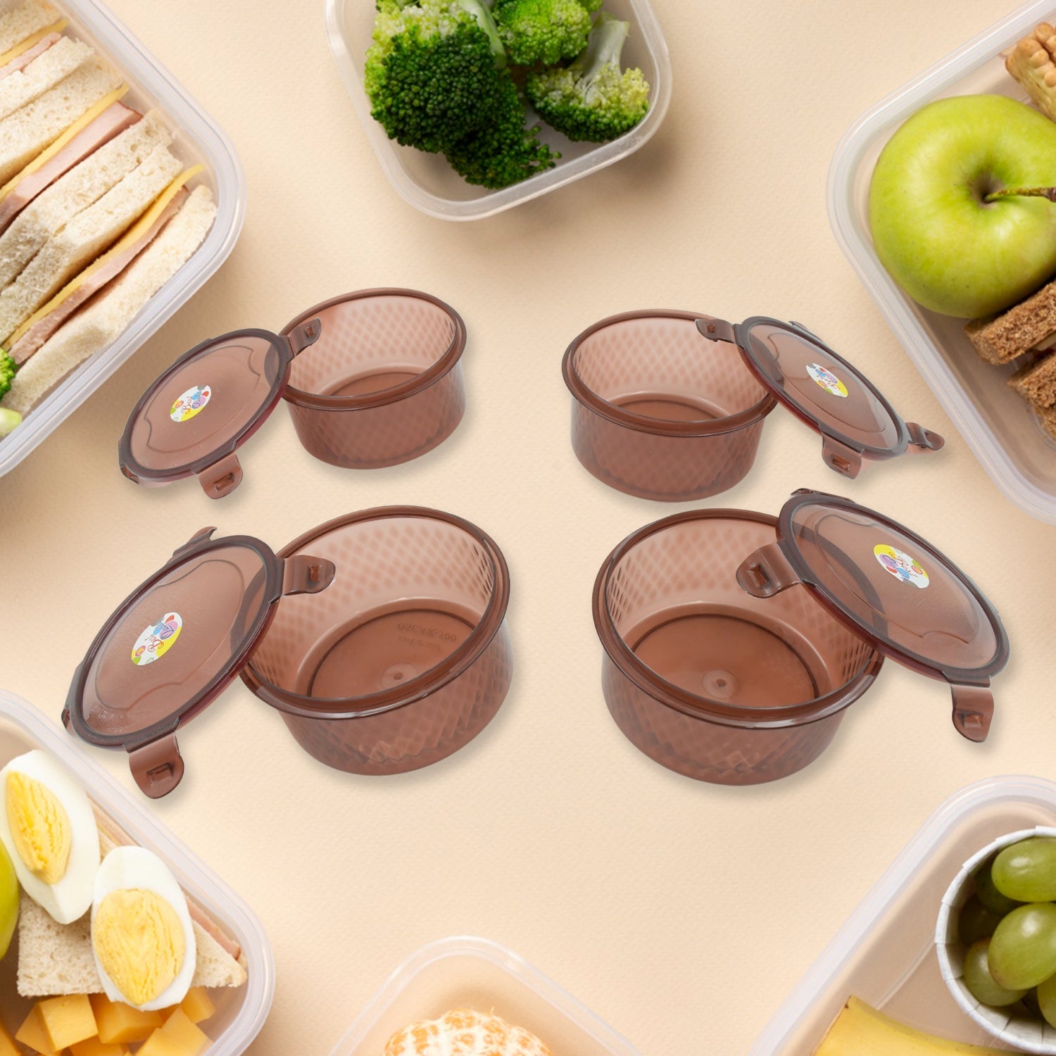 3646 Elegance Tray, Plastic Airtight 4 Pieces Storage Container and 1 Piece Serving Tray with Lids 3646 Elegance Tray, Plastic Airtight 4 Pieces Storage Container and 1 Piece Serving Tray with Lids